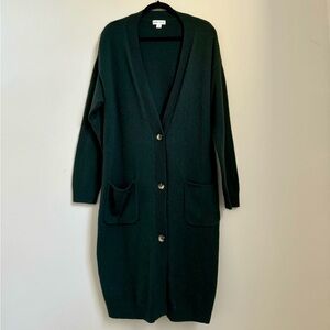 Cozy Green Button-Up Cardigan